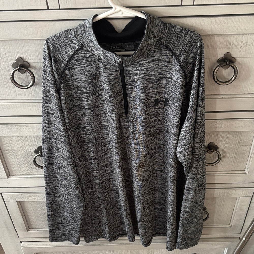 Under Armour Black and White Quarter-Zip Pullover